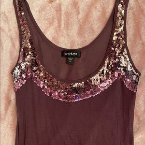 Xsmall Sheer Brown BEBE Tank top